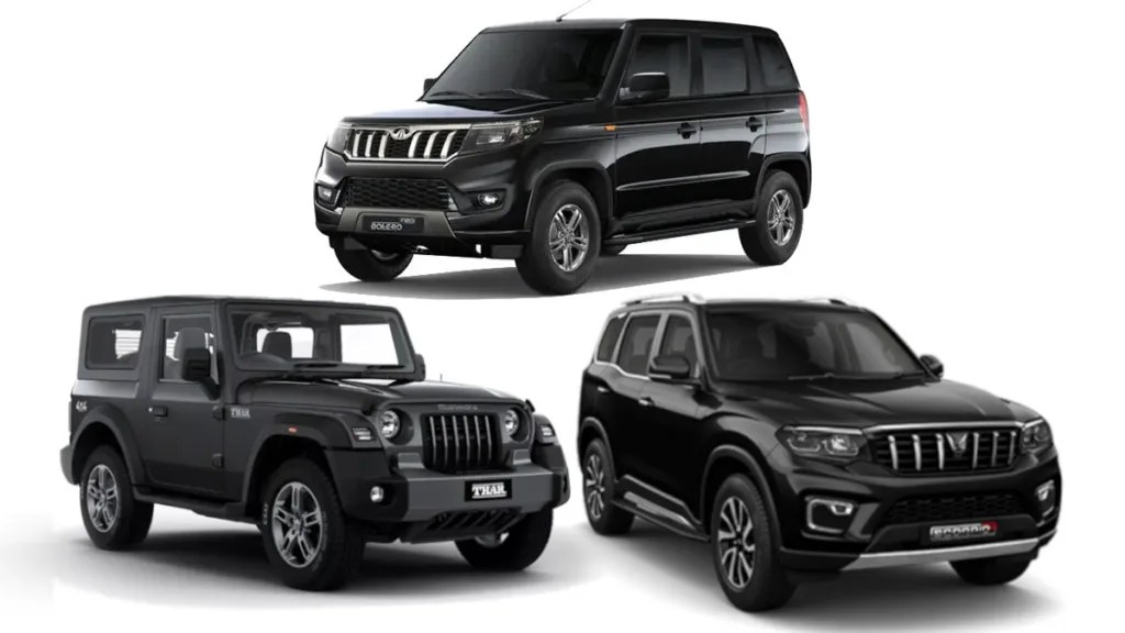 Mahindra Thar, Scorpio-N, and Bolero Neo