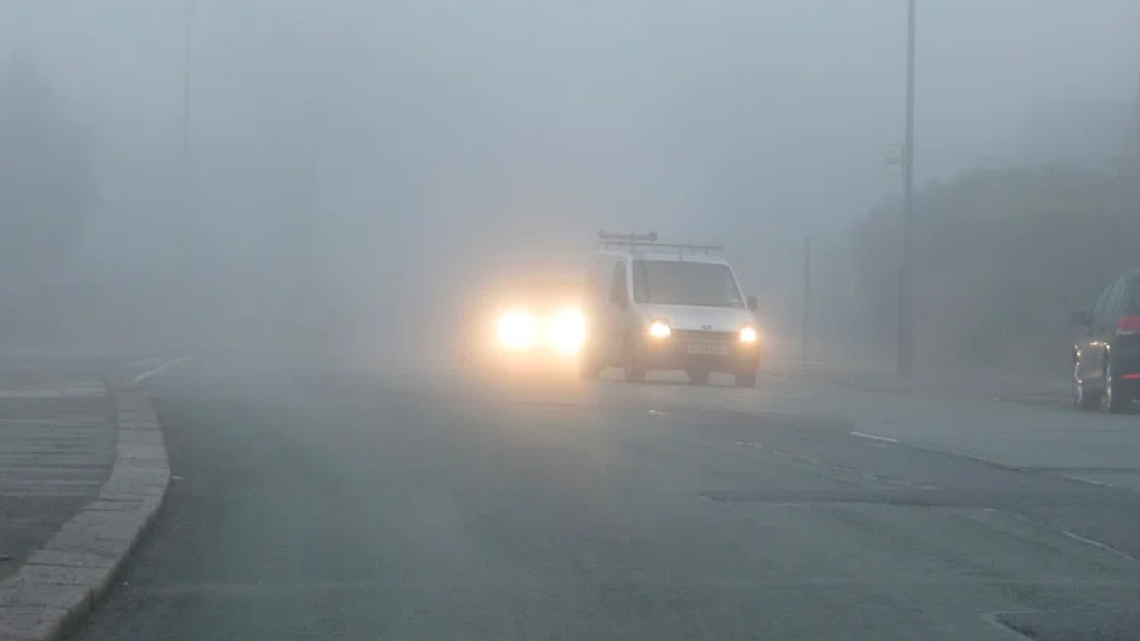 Car Drive in foggy