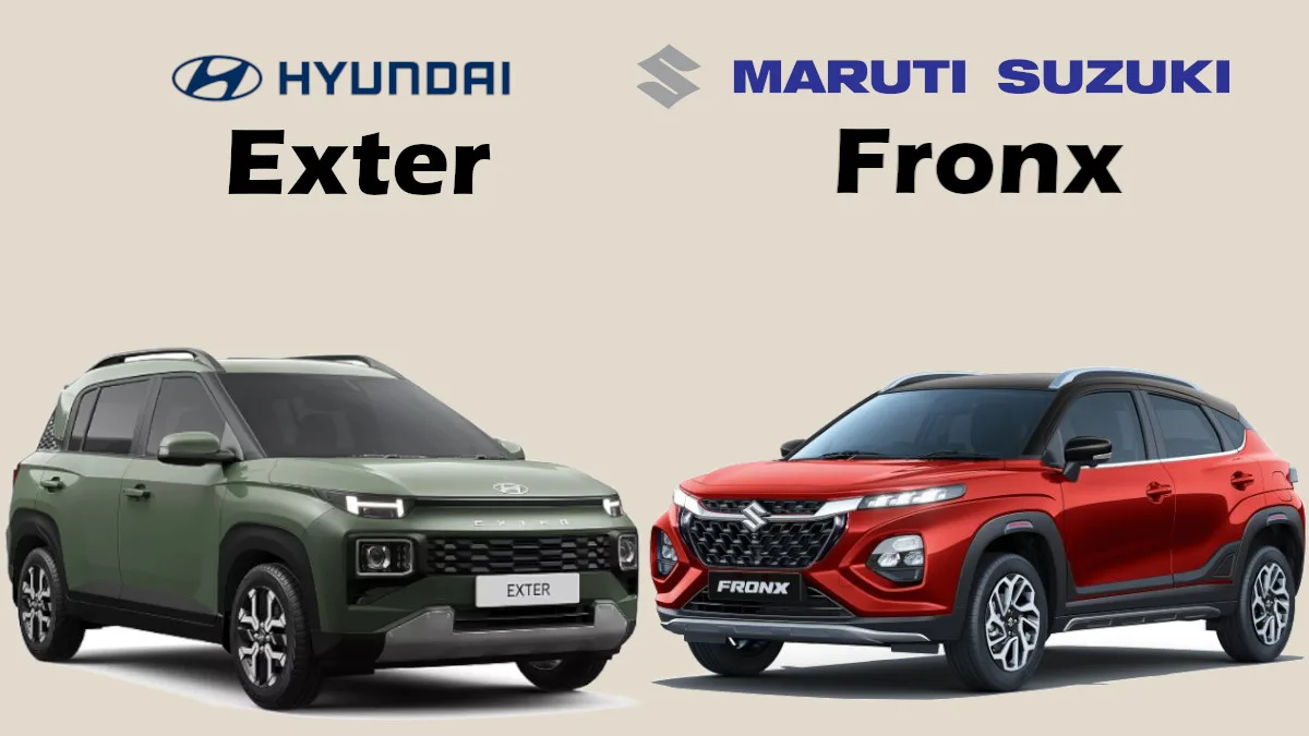 Hyundai Exter vs Maruti Suzuki Fronx: A Compact SUV Showdown