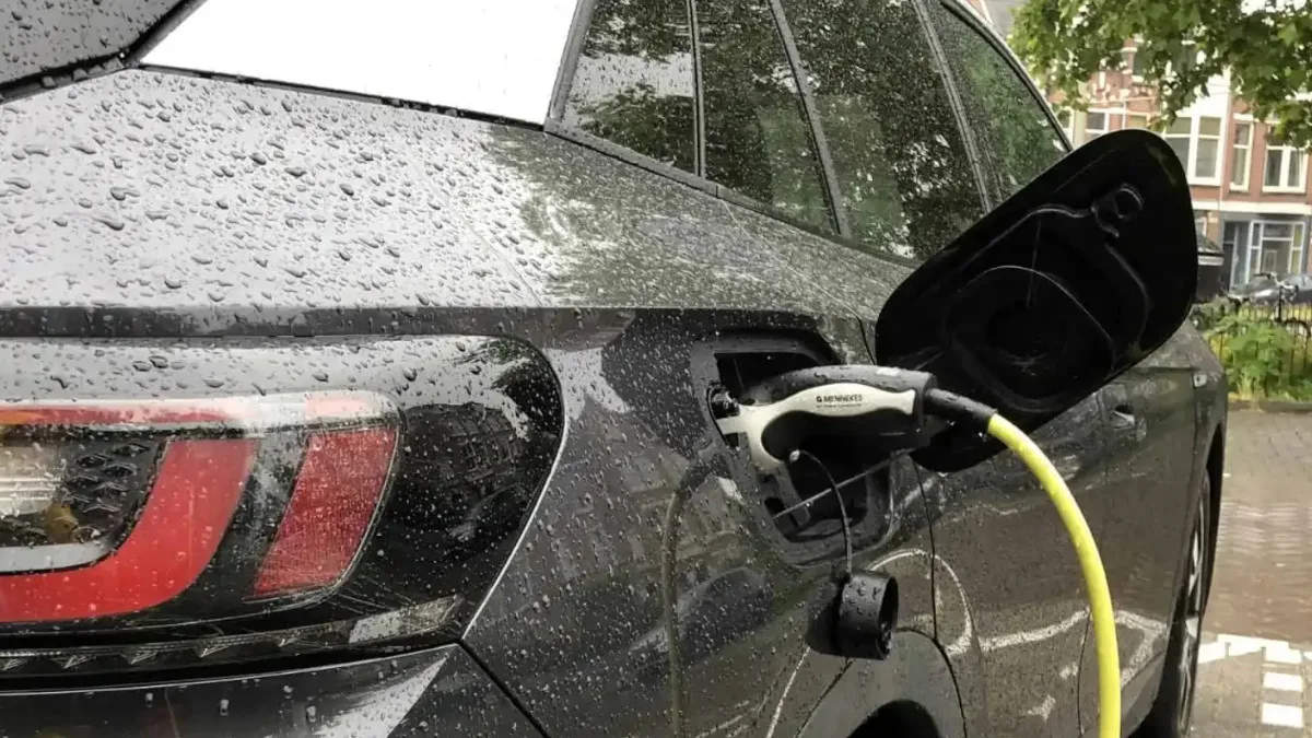Charge an Electric Car in the Rain
