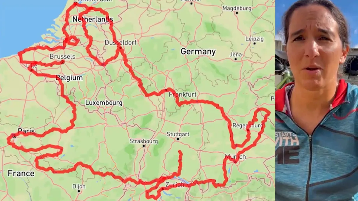 American Cyclist Breaks World Record with Giant GPS Dog Drawing