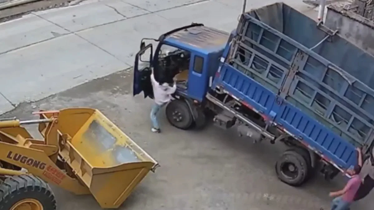 Viral Video: Girl's Bravery Stops Uncontrolled Truck in Its Tracks