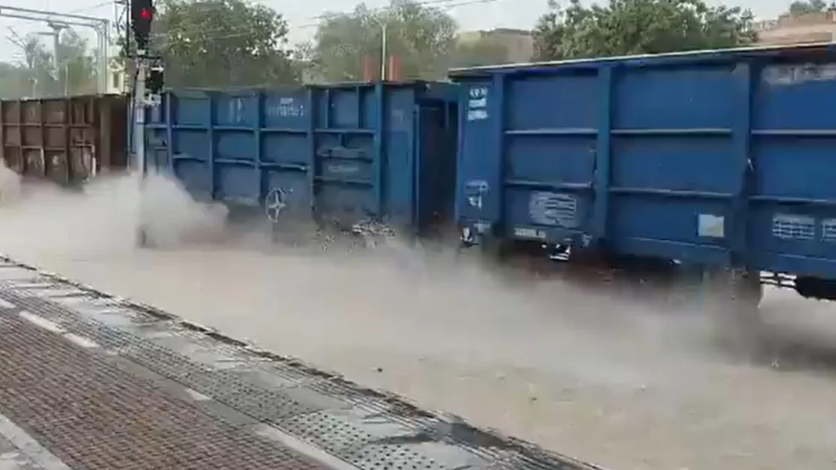 Trains Keep Moving Through Water in Viral Clip