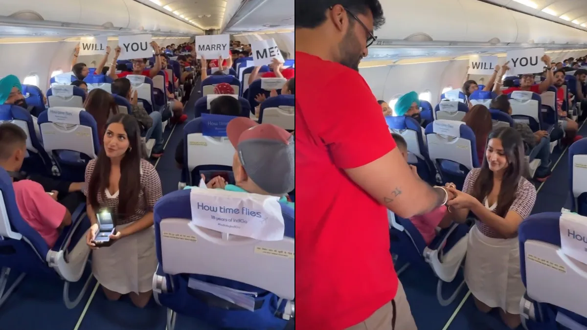 Woman Proposes to Boyfriend on IndiGo Flight