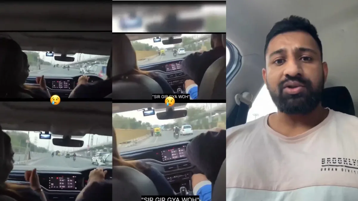 Viral Video Shows Influencer Rajat Dalal Recklessly Speeding and Hitting Biker, Faces Public Outrage