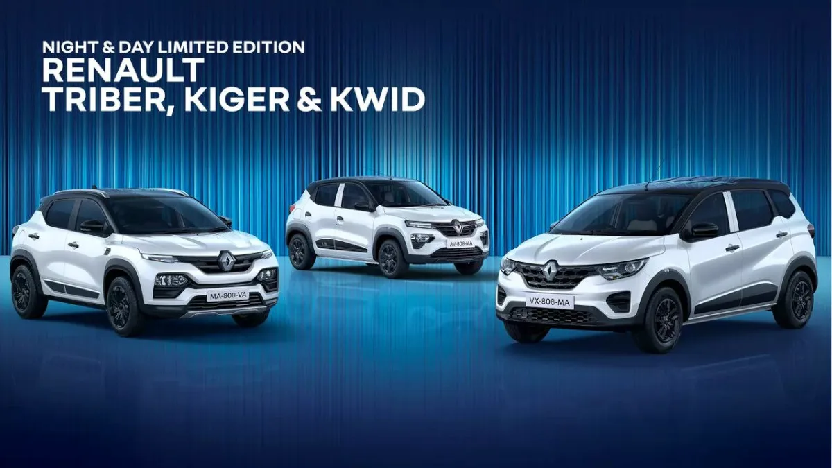 Renault Kiger, Triber, and Kwid Night and Day Limited Editions