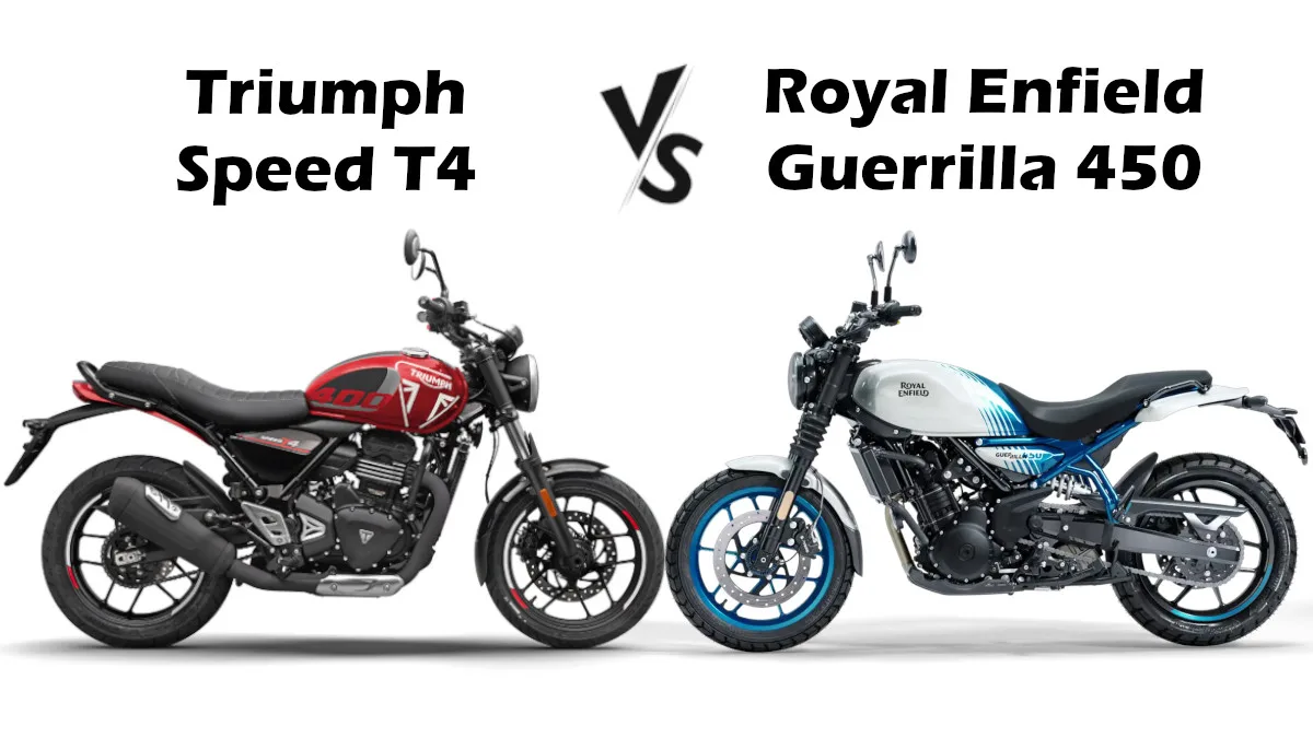 Royal Enfield Guerrilla 450 vs Triumph Speed T4